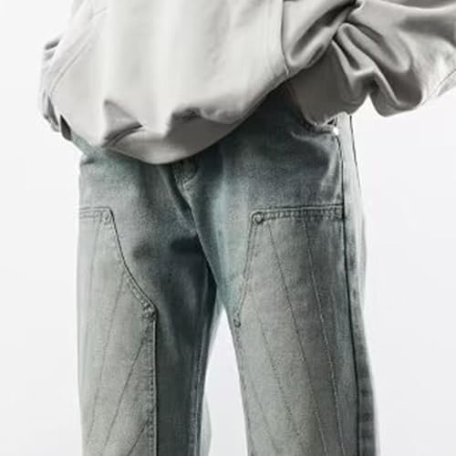 Mens Straight Leg Jeans Men's Jeans Relaxed Fit Cotton Mid Rise Classic Loose Fit Pants with Pockets3