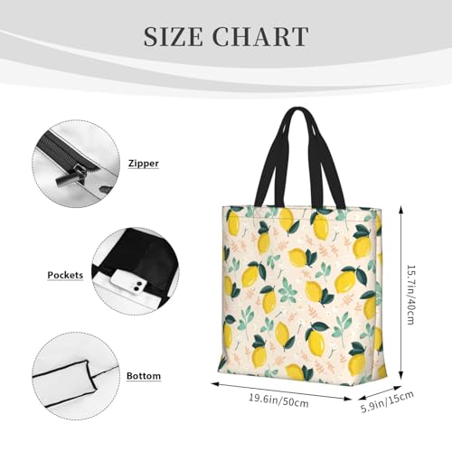 Tote Bag with Zipper Pockets,Large Capacity Shopping Bag, Handbags for Travel Grocery2