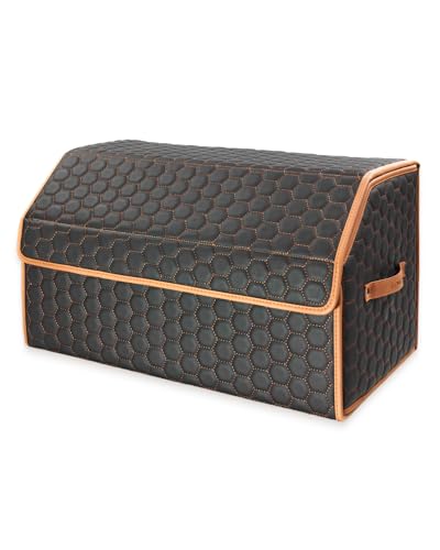 Owleys Premium Foldable Trunk Organizer for SUV | Car Trunk Storage Organizer | Car Trunk Organizer for SUV | Car Box Organizer Trunk | SUV Cargo Organizer | SUV Organizer 17 in Hexy