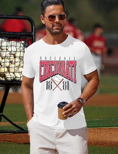 Baseball Shirts for Men Baseball Player Graphic Tee Men's T-Shirt for Baseball Fans Game Day Gifts Mens Short Sleeve Tops2