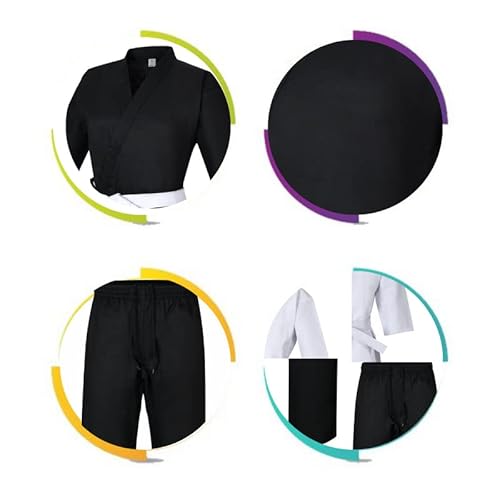 Macs Karate Gi Martial Arts Elastic Drawstring Karate Uniform For Kids & Adult Lightweight Student Gi With Free Belt 1 (4'5"-4'8"/80 Lbs) #TOP4