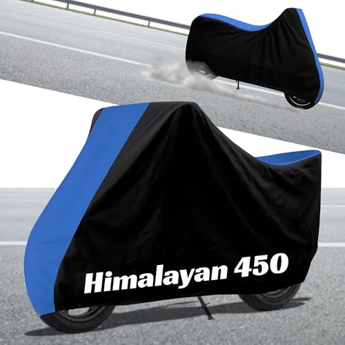 Image of Stylish Water Resistant Bike Body Cover Compatible with Himalayan 450 & All Models | UV Protection, Dustproof, Heat Resistant, Two Wheeler | New All Weather Protection, Dust & Rain