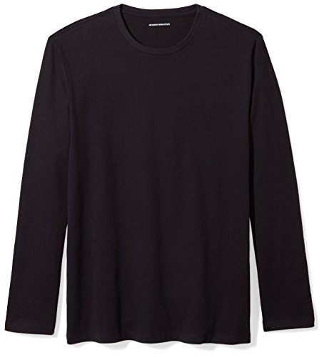Amazon Essentials Men's Regular-Fit Long-Sleeve T-Shirt, Black, Medium