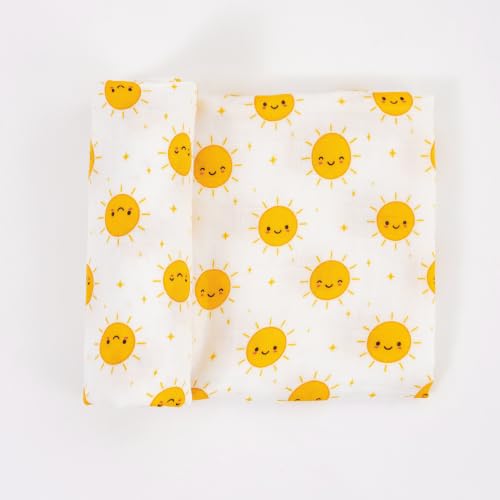 Image of Muslin Swaddle Blanket for Unisex, Soft Breathable and Skin-Friendly, You are My Sunshine, Baby Swaddles for Boys & Girls, Newborn Receiving Blanket, Blankets Babies, Large 42 x 47 inches