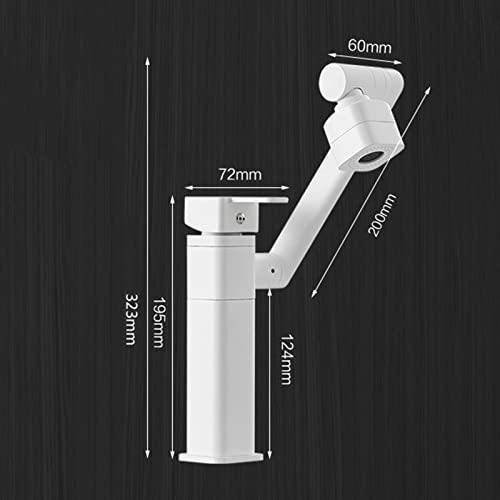 Robinet de lavabo pivotant blanc mitigeur moderne laiton - 3