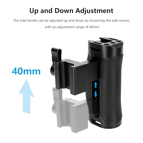Image of CAMVATE Side Handle Grip with NATO Rail Clamp for Camera Cage-4019