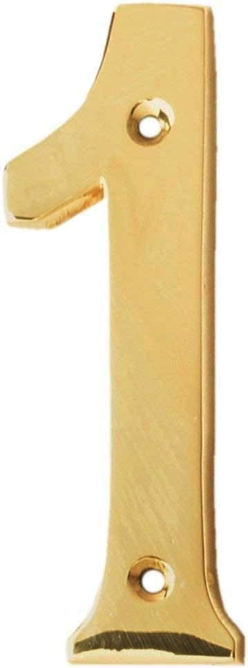 eSplanade 4" Brass House Hotel Door Number 0-9 (1 (one)