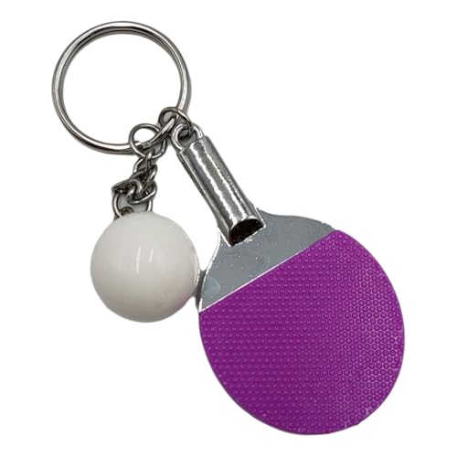 YUGSHNKFC Llavero pequeño de tenis de mesa, llavero deportivo con colgante de pingpong en 3D, llaveros para deportes