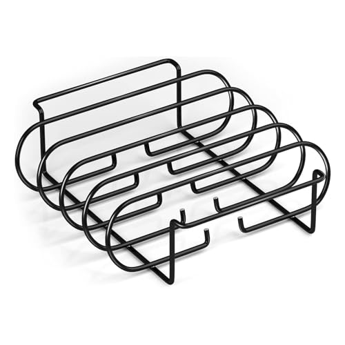 Asador Para Costillas - Soporte Para Barbacoa De 12 X 9,96 X 2,87 Pulgadas, Soporte Para Parrilla De Acero Inoxidable, Asador Antiadherente Grande, Marco De Cocción Vertical | Parrilla Para Barbacoa