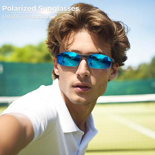 Image of DADA-PRO Polarized Sunglasses Men Sport Driving Sun Glasses Ultralight Al-Mg Mirrored Shades UV400 Protection