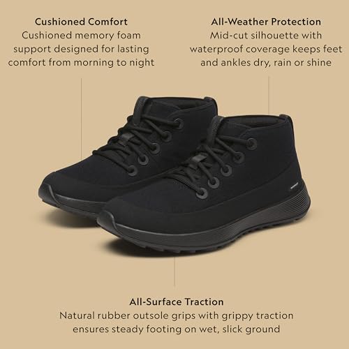 Image of Allbirds Men's Wool Runner NZ Mid Waterproof, Comfortable Mid-Cut Sneaker with Traction
