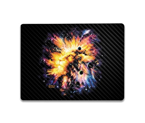 Image of MightySkins Carbon Fiber Skin Compatible with Microsoft Surface Laptop Go 3 (2023) Full Wrap Kit - Leo Galaxy | Protective, Durable Textured Carbon Fiber Finish | Made in The USA