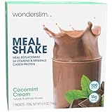 WonderSlim Meal Replacement Shake, CocoMint Cream, 15g Protein, 24 Vitamins & Minerals, Gluten Free (7ct)
