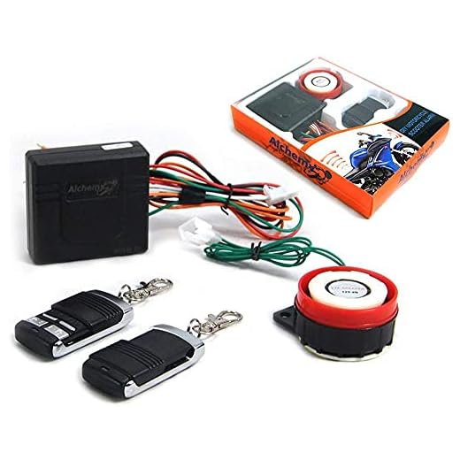 Moto Compact Sistema de Alarma 12V 12 Voltio con Control Remoto - Ajuste Universal para Motocicleta Scooter Quad Moto - No Intrusivo - sin Corte Cables