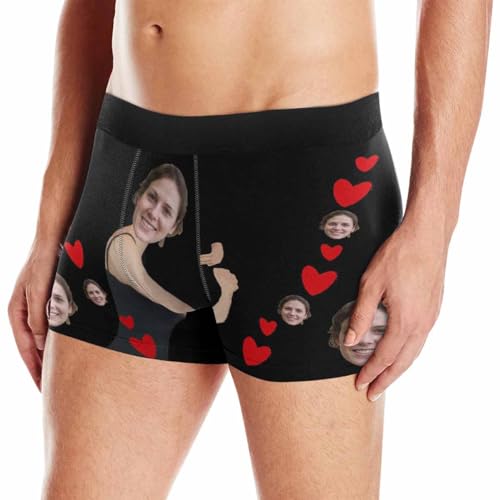 Custom Multi Face Men Boxer Brief Valentine's Day Gift Personalized Underwear Photo Anniversary Birthday for Boyfriend Him3