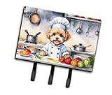 Caroline's Treasures Maltipoo The Chef Leash or Key Holder Wall Hooks, Key Hooks Holder, Coat Rack Wall Mount, Coat Hooks, Hooks for Hanging Keys, Towels, Aprons, Leashes
