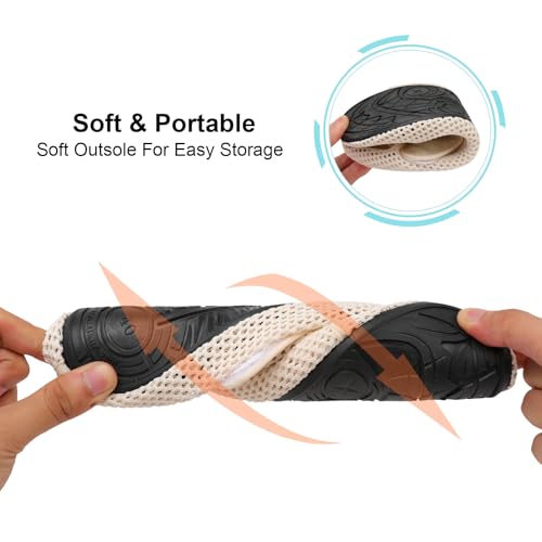 Image of Spesoul Water Shoes for Women Men Breathable Quick Dry Aqua Shoes Barefoot Aqua Socks Sneakers for Beach Swim Pool Yoga River Outdoor Water Sports 11-12 Women /8.5-9.5 Men, Vel Beige