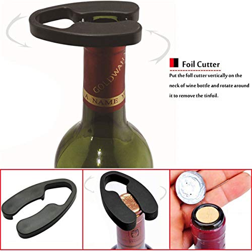 NewZexi 4-in-1 Wijnopenerset, Luchtdruk Wijn Kurkentrekker Flesopener + Wijn Beluchter Schenker + Wijn Vacuüm Stop… - Afbeelding 7