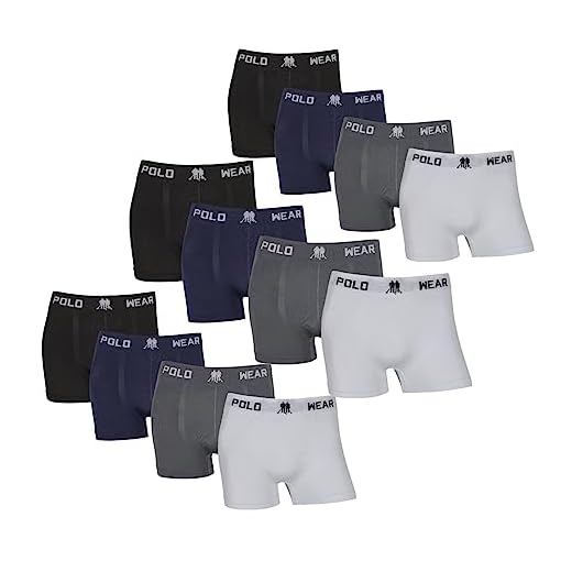 Kit 12 Cueca Boxer sem Costura Polo Wear Masculino Confortavél Cor:Sortidas;Tamanho:P