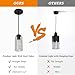 Zevluck 2-Pack Pendant Light, Matte Black Pendant Lighting with 5 Adjustable Tubes, Hanging Light Fixtures with Clear Glass Shade, Tiltable Pendant Lighting for Kitchen Island, Dining Room