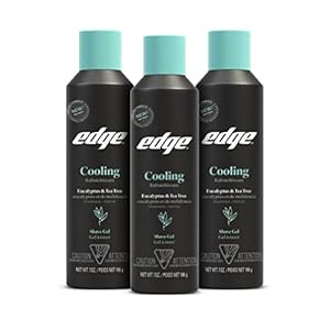 Edge Shave Gel for Men, Cooling Eucalyptus & Tea Tree, 7oz (3 Pack) – Shaving Gel For Men That Moisturizes, Protects and Soothes To Help Reduce Skin Irritation
