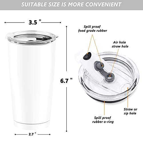 image for XccMe Stainless Steel Tumbler Double Wall Vacuum with Lid,20oz 6Pack T