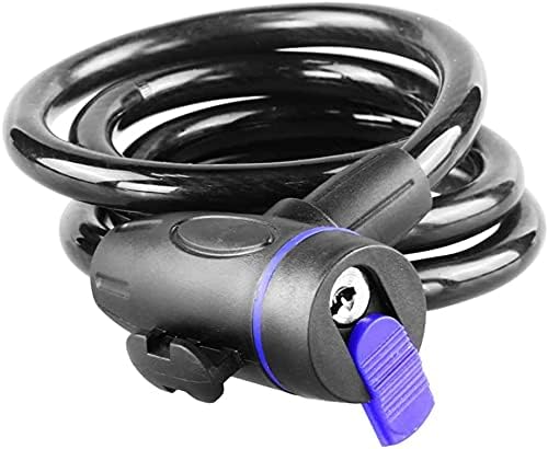 Steel Cable Lock Mountain Bike Bicycle Lock Anti-Theft Key Lock Riding Equipment Cycling Accessories, Black