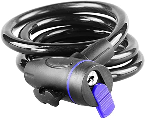 Candado de Cable de Acero para Bicicleta de montaña, antirrobo, con Llave, para Equipo de Ciclismo, Color Negro