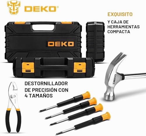 Miniatura 6 de Deko Tz62 Juego De Herramientas De Piezas Juego De Herramientas Manuales Generales Para El Hogar Con Estuche De Almacenamiento De Caja De Herramientas De Plástico
