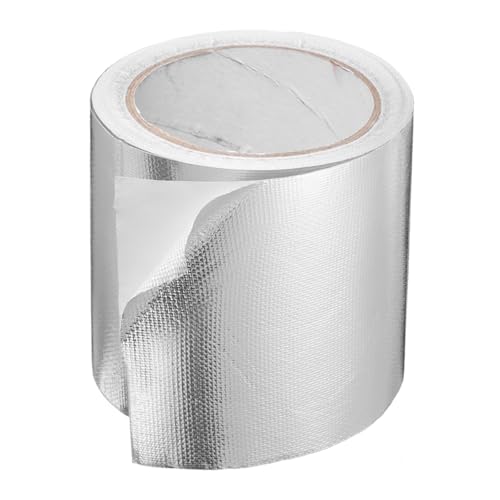 HARFINGTON Heat Shield Tape 5.91" x 32.8 ft Waterproof Sunscreen Sound Insulation High-Temperature Resistance Silver Aluminum Tape Thickness for Automotive Repairs