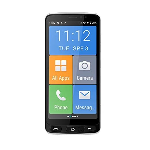 Funker E500I Easy - Telefono Móvil Smartphone 4G con Whatsapp para Personas Mayores, Botón SOS,Base de Carga, Iconos XXL, Pantalla de 5.5” Pulgadas HD, 16 GB de Memoria Ampliable, Android 10 (Negro)
