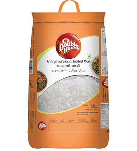 Double Horse Tanjavur Ponni Boiled Rice |Export Quality| 5 KG| Ponni Akki |Kerala Ponni Rice | Double Horse Tanjavur Ponni Boiled Rice |Export Quality| 5 KG| Ponni Akki |Kerala Ponni Rice |