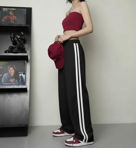 Image of dockstreet Straight Wide fit Long Length Open Bottom Jogger for Women /Trending Multi Pocket Style, Relaxed Casual Pants for Women