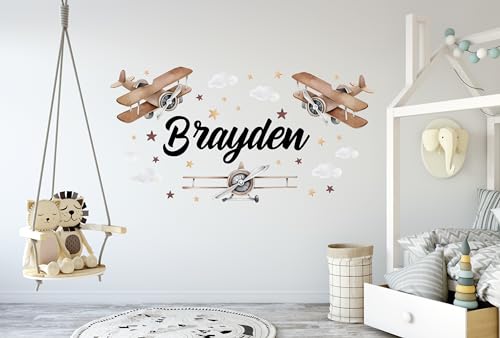 Vinilo decorativo aviones grande para habitación infantil miniatura 2
