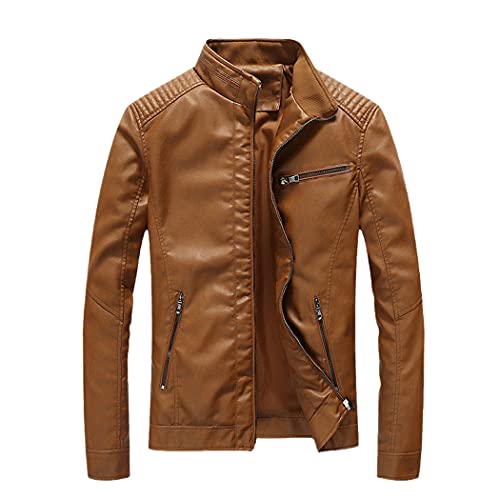 Veste printemps en cuir synthétique homme décontractée pour vos sorties
