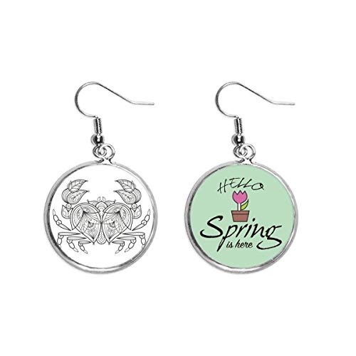Pendientes de primavera de la línea roja del océano el regalo de joyería ideal