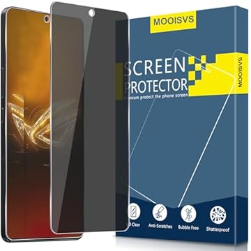 MOOISVS [Pacote com 2 películas para Asus Zenfone 11 Ultra Privacy de vidro temperado, película de vidro temperado Ultra HD, anti-espião, dureza 9H, antiarranhões, sem bolhas