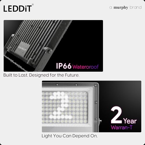 Image of Aster 50W LED Flood Light with 2-Year Warranty | IP66 Waterproof Outdoor Light for Garage, Garden, Shop, Parking | Cool White | BIS Approved | Pack of 5