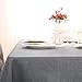 Deconovo 72 Inch Table Cloth for Rectangle Table, Decorative Wrinkle Resistant and Spillproof Oblong Linen Look Tablecloth for Party, Grey, 54x72 Inch