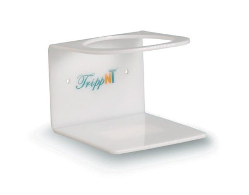 TrippNT 50571 White Polyethylene Bottle Holder, Stores 3 Bottles of 500mL, 4" Diameter x 11.25" Width x 3" Height