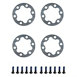 4PCS E-for Bike & Electric Scooter Brake Spacer Set — 6-Hole Aluminum Alloy Disc Washer with Stainless Steel Screws, 2mm/5mm Thickness, 44mm for BCD for Disc