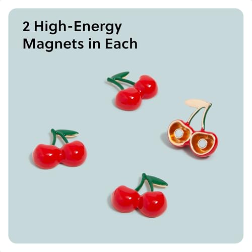 Imanes decorativos en forma de cereza, pack de 4 miniatura 5