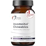 Designs for Health Insomnitol Chewables - Chewable Melatonin - 200mg L-Theanine, 5-HTP, Vitamin B6 + Inositol - Delicious Lemon Flavored Supplement - Vegan (60 Tablets)