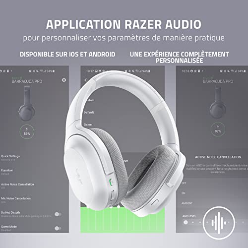 Razer Barracuda – Casque Gaming sans Fil Multiplateforme pour Le Jeu et Le Mobile (SmartSwitch Dual Wireless, Micros Antibruit, TriForce Titanium 50mm, Batterie 40h, USB-C) Blanc Mercury - Les Beatles, Paul McCartney, John Lennon, RIngo Starr, George Harrison Razer Barracuda - Casque Gaming sans Fil Multiplateforme pour Le Jeu et Le Mobile (SmartSwitch Dual Wireless, Micros Antibruit, TriForce Titanium 50mm, Batterie 40h, USB-C) Blanc Mercury – Image 7
