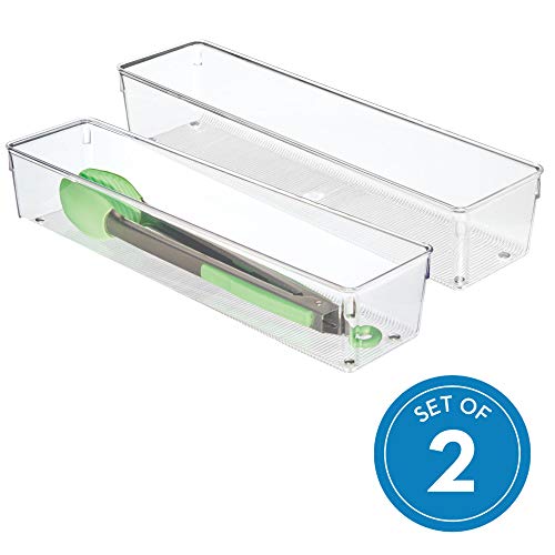 iDesign Linus Kitchen Drawer Organizer for Silverware, Spatulas, Cutlery, Gadgets, Office Supplies, Cosmetics