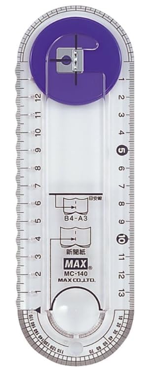 Max MC-140/B Multi-Function Stapler Scale Blue 8in Ruler Layout Tool