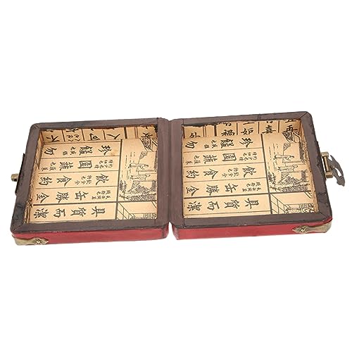 BUGUUYO Wooden Jewelry Box Lid Vintage Style Chinese Keepsake Box Classic Small Wood Trinket Storage Case 13.3cm for Women Jewelry Organizer Random Style