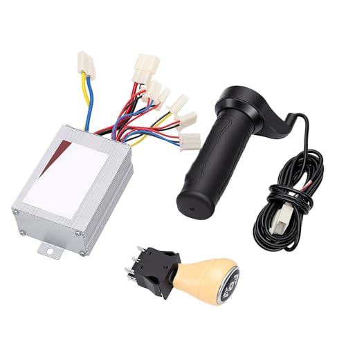 Dilwe Kit de Contrôleur de Vélo électrique 800 W, avec Interrupteur Avant et Arrière et Poignée D'accélérateur pour Le Remplacement du Moteur