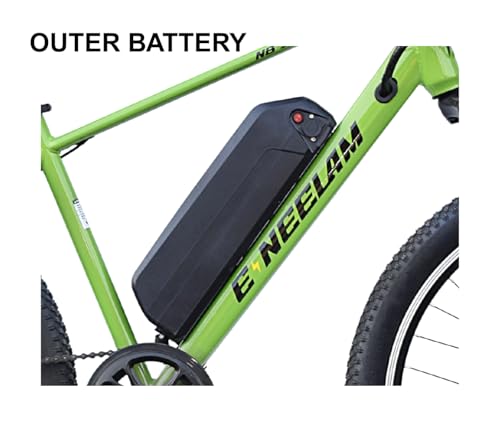 Image of NEELAM BULL FIRE-NB1.0 Unisex Electric Bicycle26T High Tensile Steel frame|Disk Brake|Outer Battery 36V-250W|7.84AH|Suspension Fork|Battery Indication display|Saddle with memory foam Color-Lemon Green