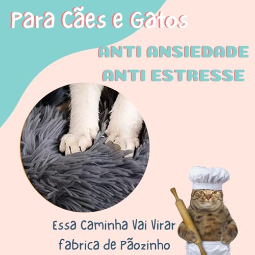 softdigit Caminha Nuvem Pet Redonda Pelúcia Cachorros Gatos Tam M 50cm (Rosa)